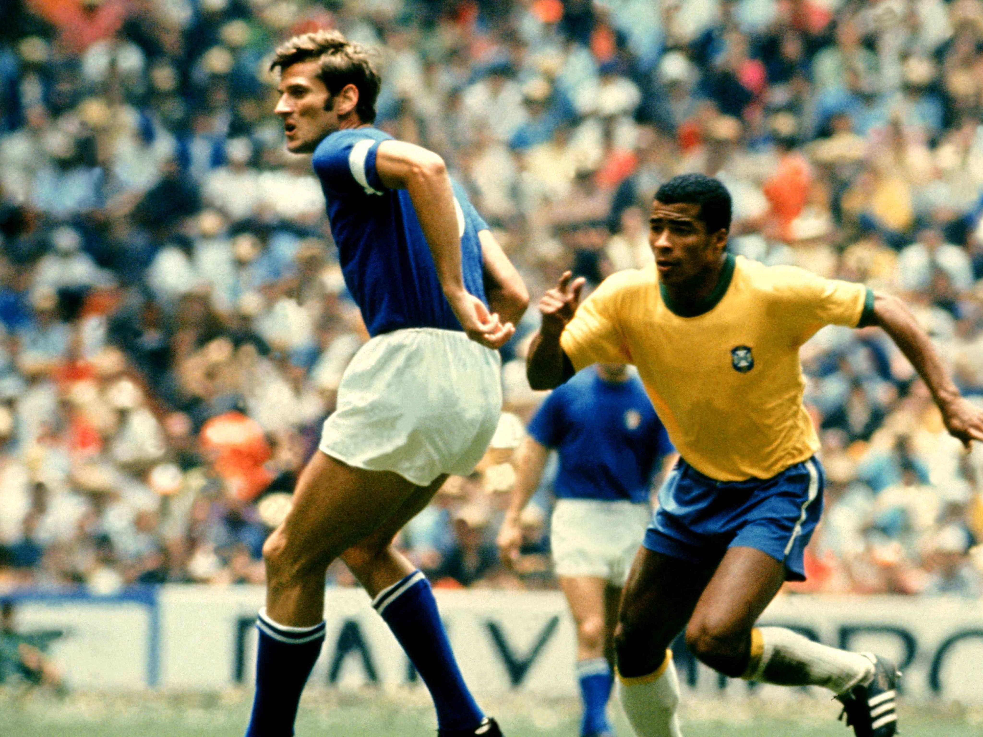Two players in the men's FIFA World Cup Final 1970
