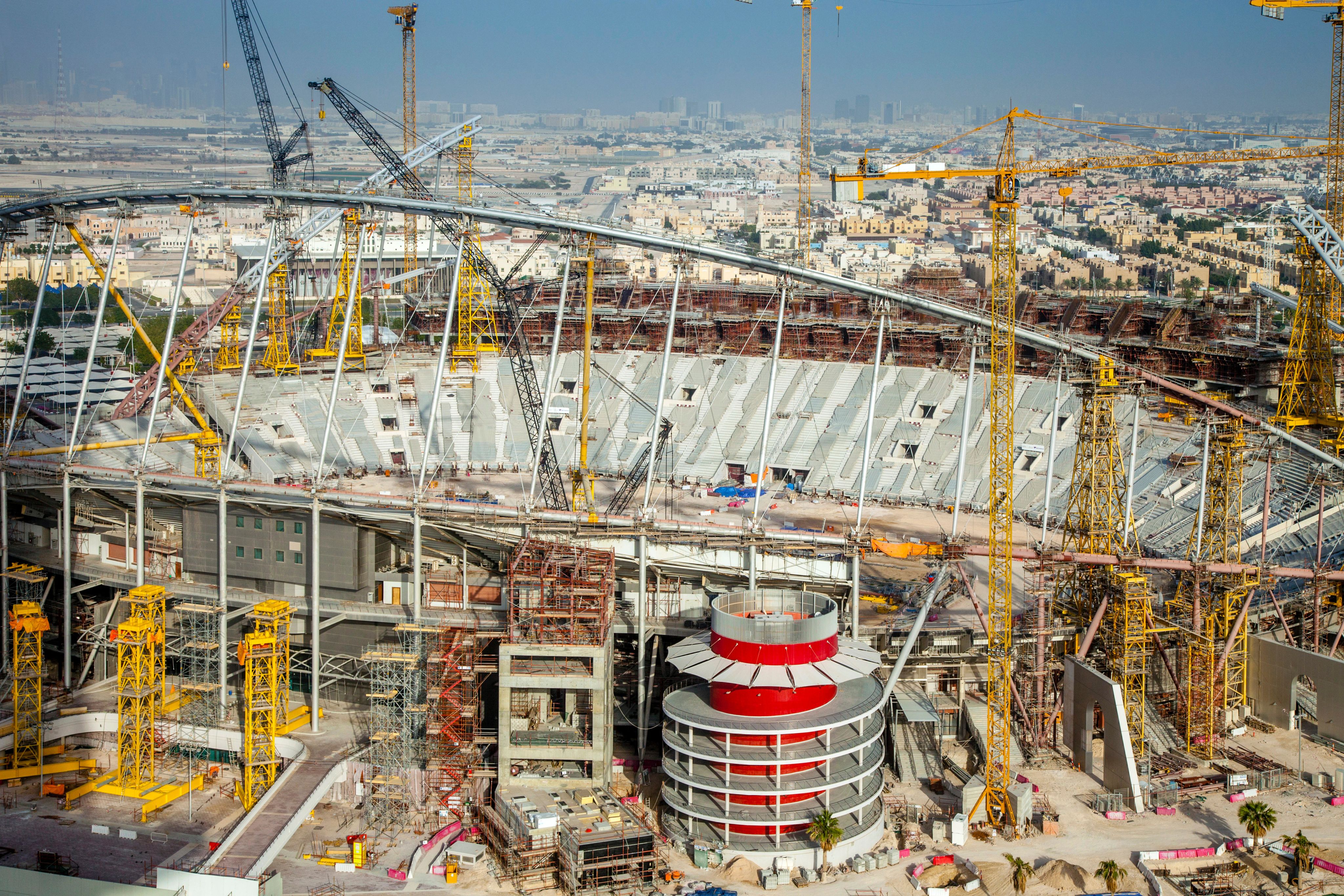 A stadium being built for the 2022 football World Cup, Doha, Qatar