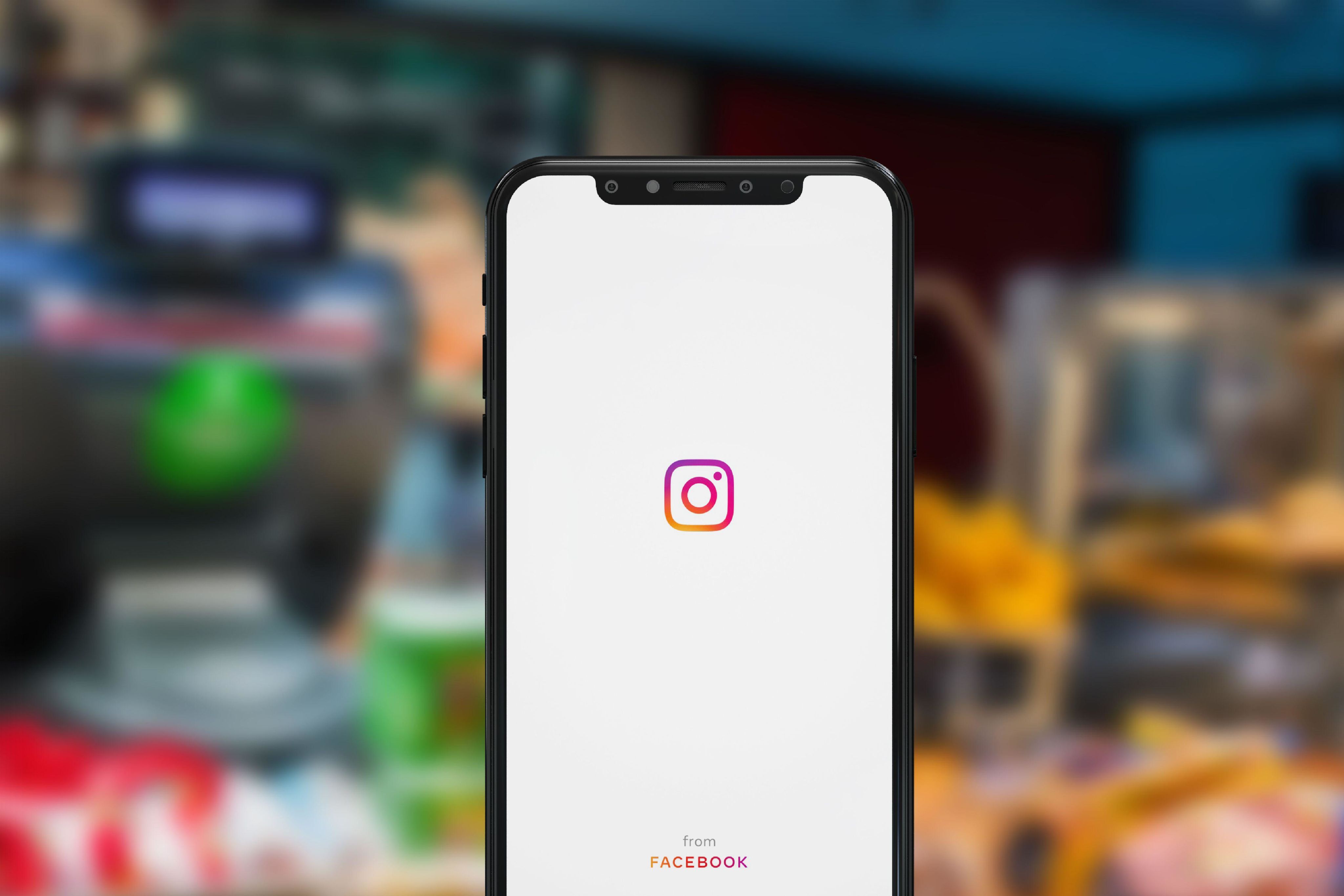 Instagram on a phone