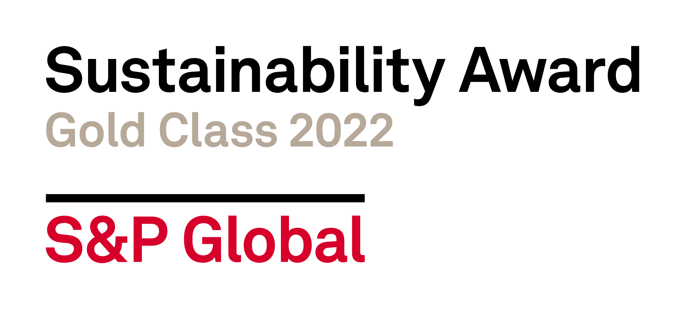 S&P Global Sustainability Award Gold Class logo
