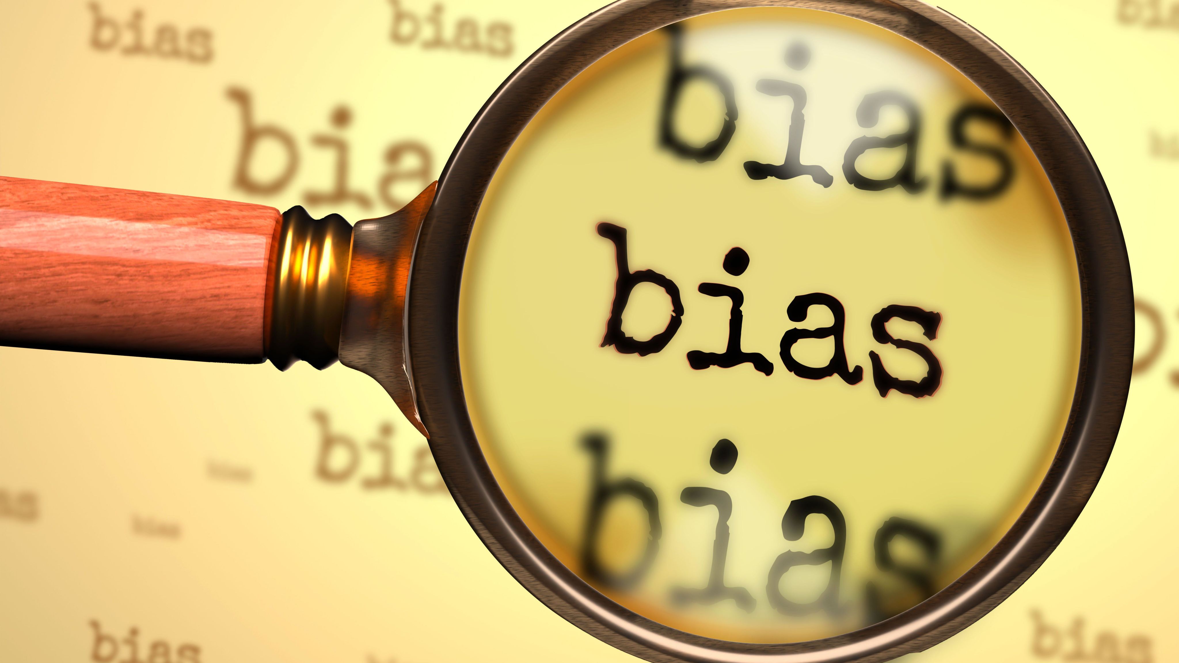 The word "bias" under a magnifying glass