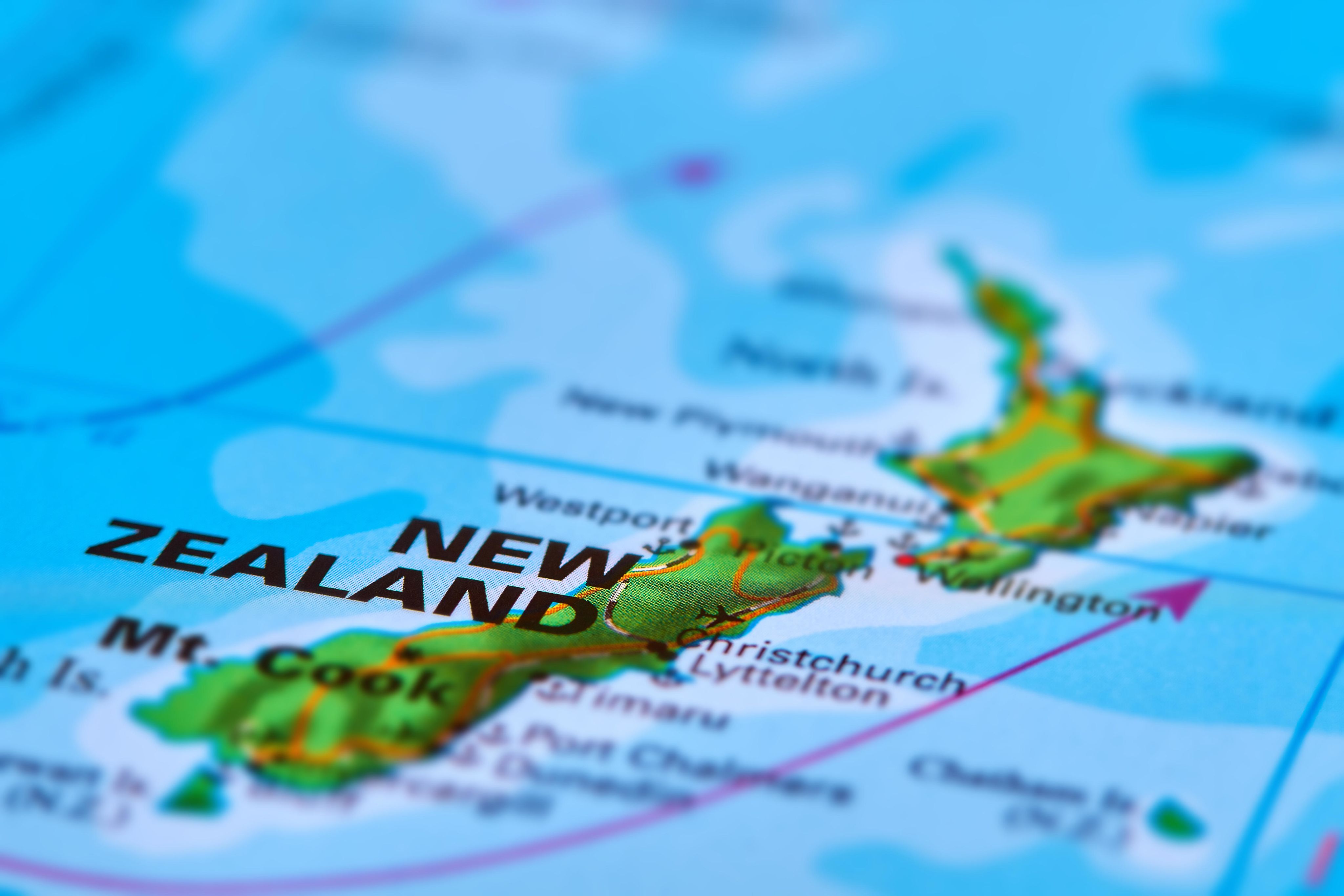 New Zealand on the World Map