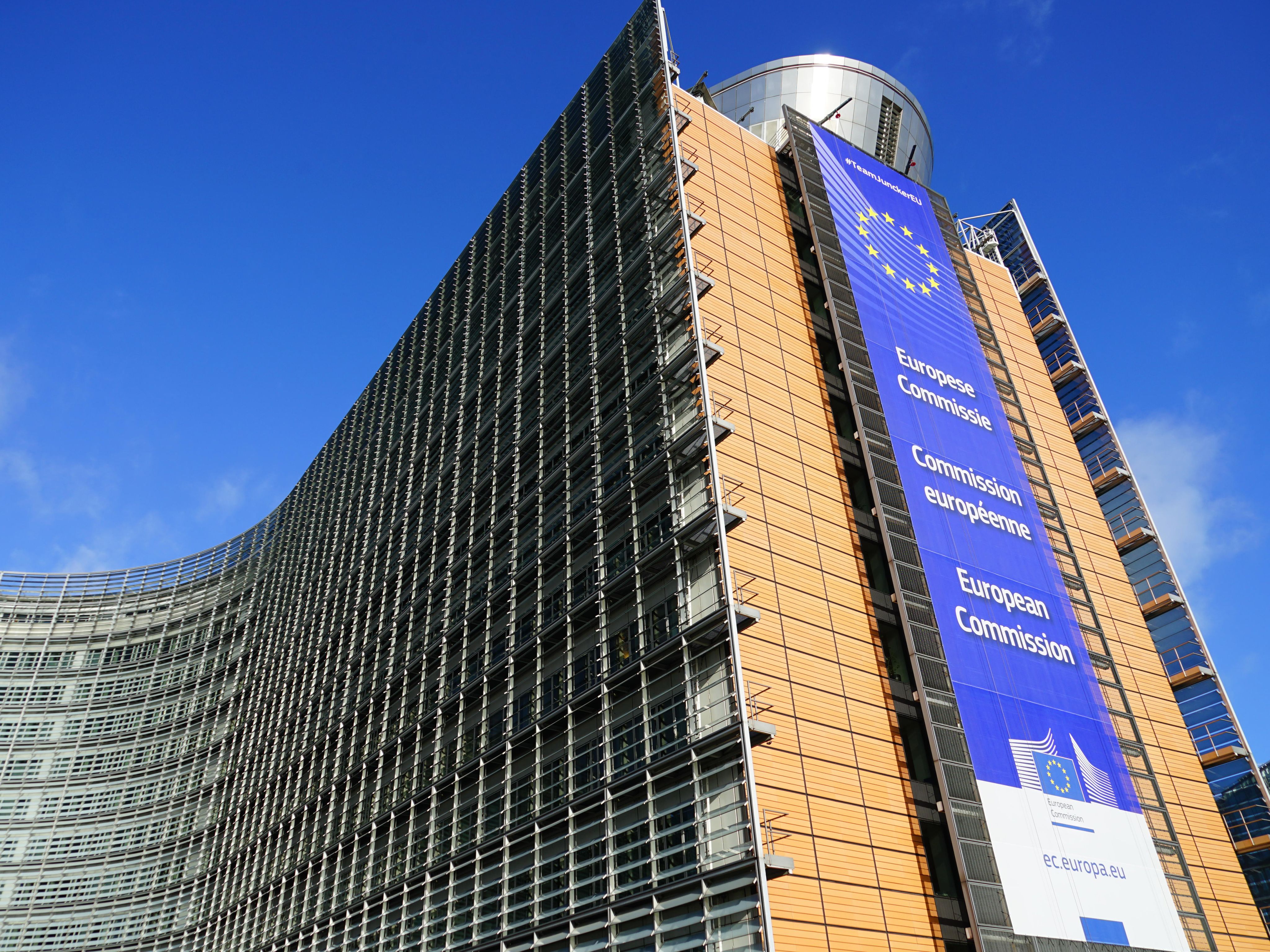 View of the Berlaymont Building, headquarters of the European Commission of the European Union (EU) based in Brussels, Belgium