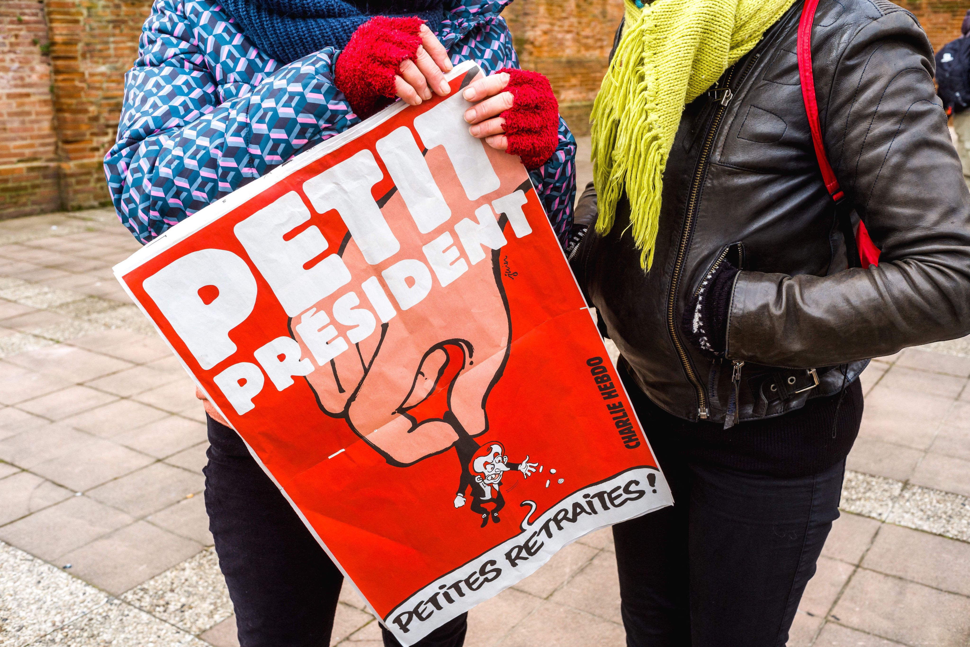 A poster of the Charlie Hebdo satirical magazine