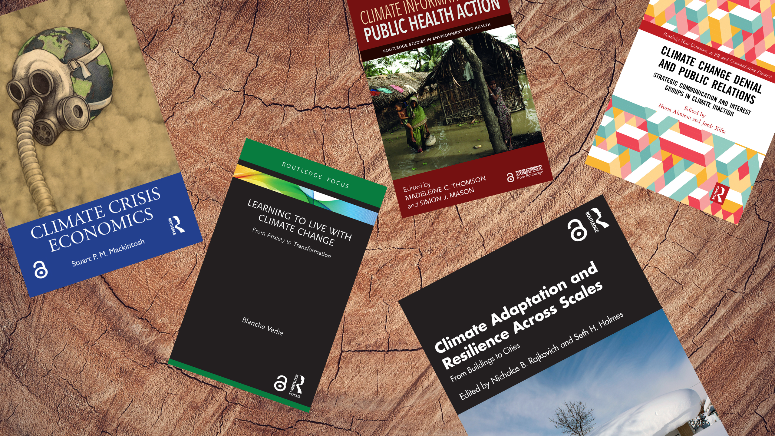Image showing 5 climate change book covers