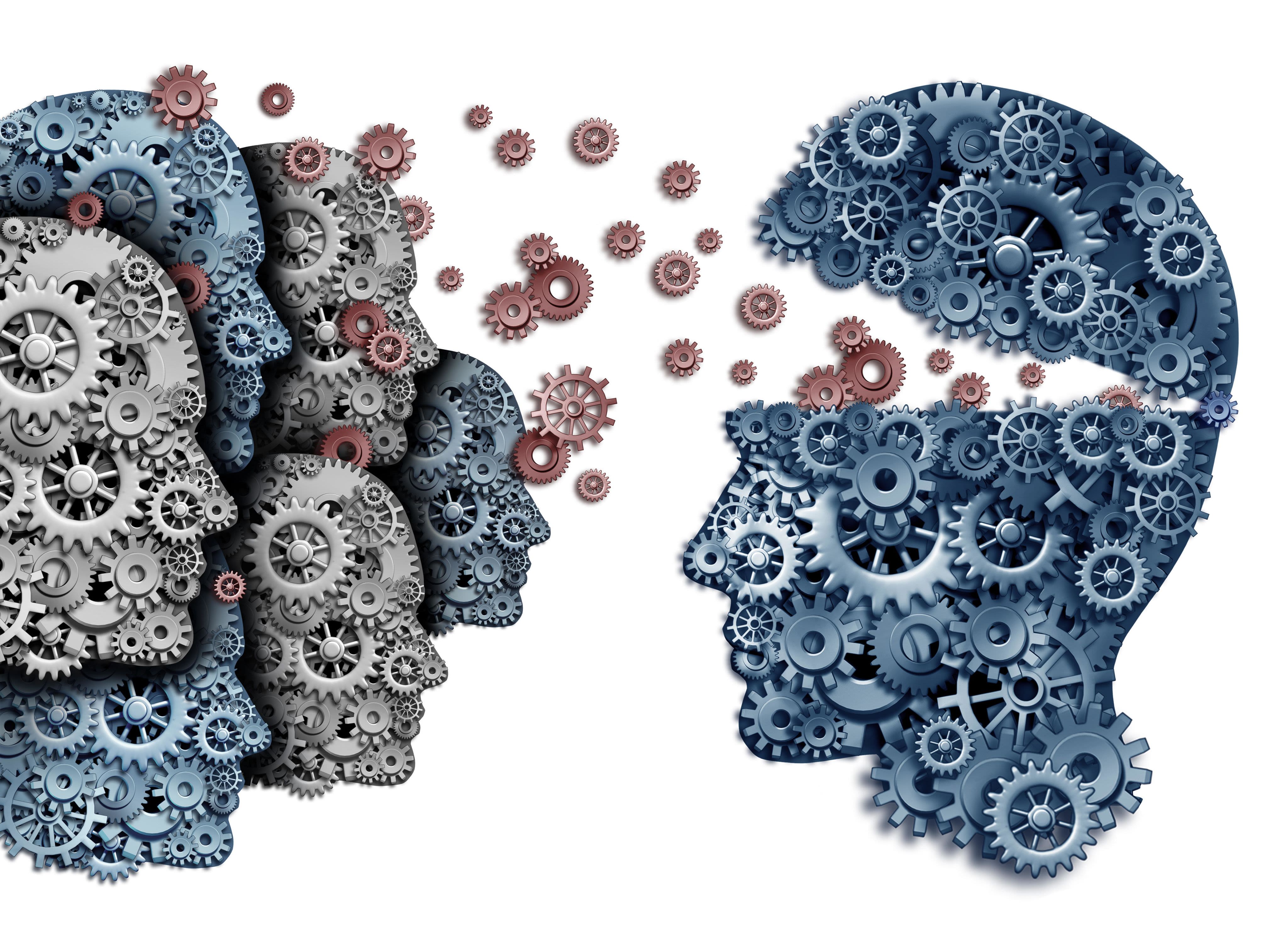 Image of heads depicted as cogs