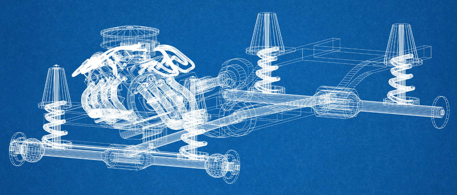 Design of a motor vehicle blueprint