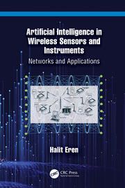 "Artificial Intelligence in Wireless Sensors and Instruments Networks and Applications" book cover. It is a vivid blue, with illustrations of sensors and instruments.