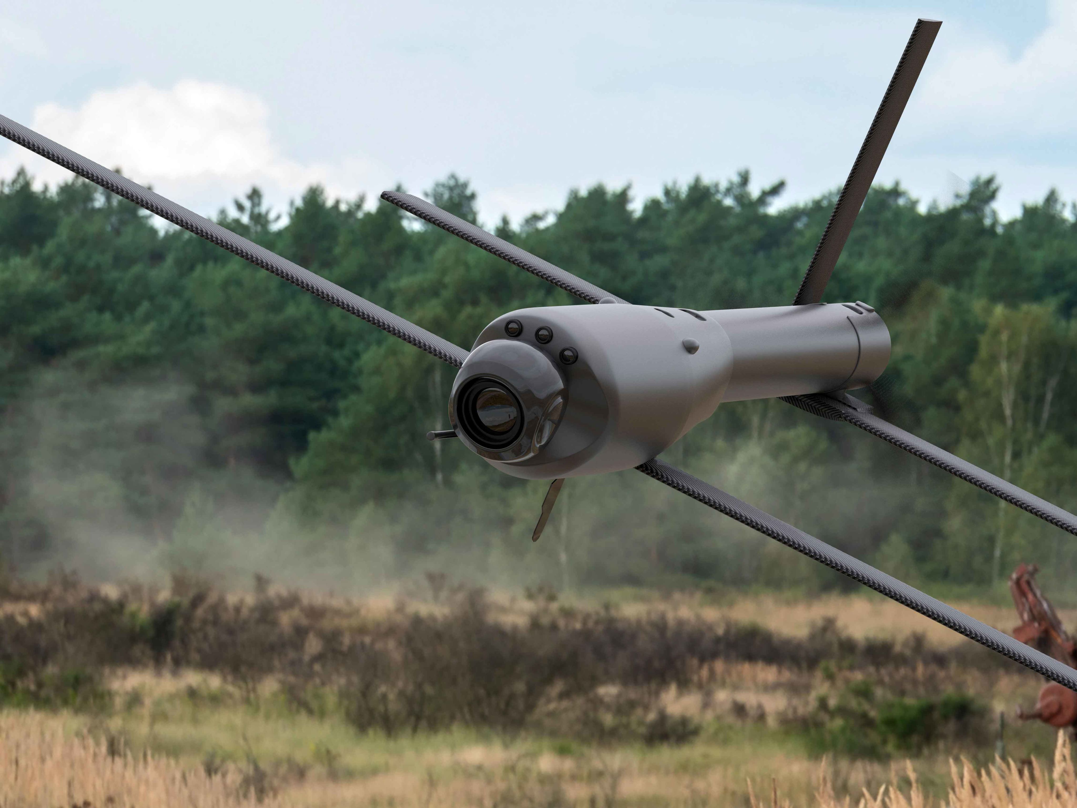 Loitering Munition-type Kamikaze combat drone