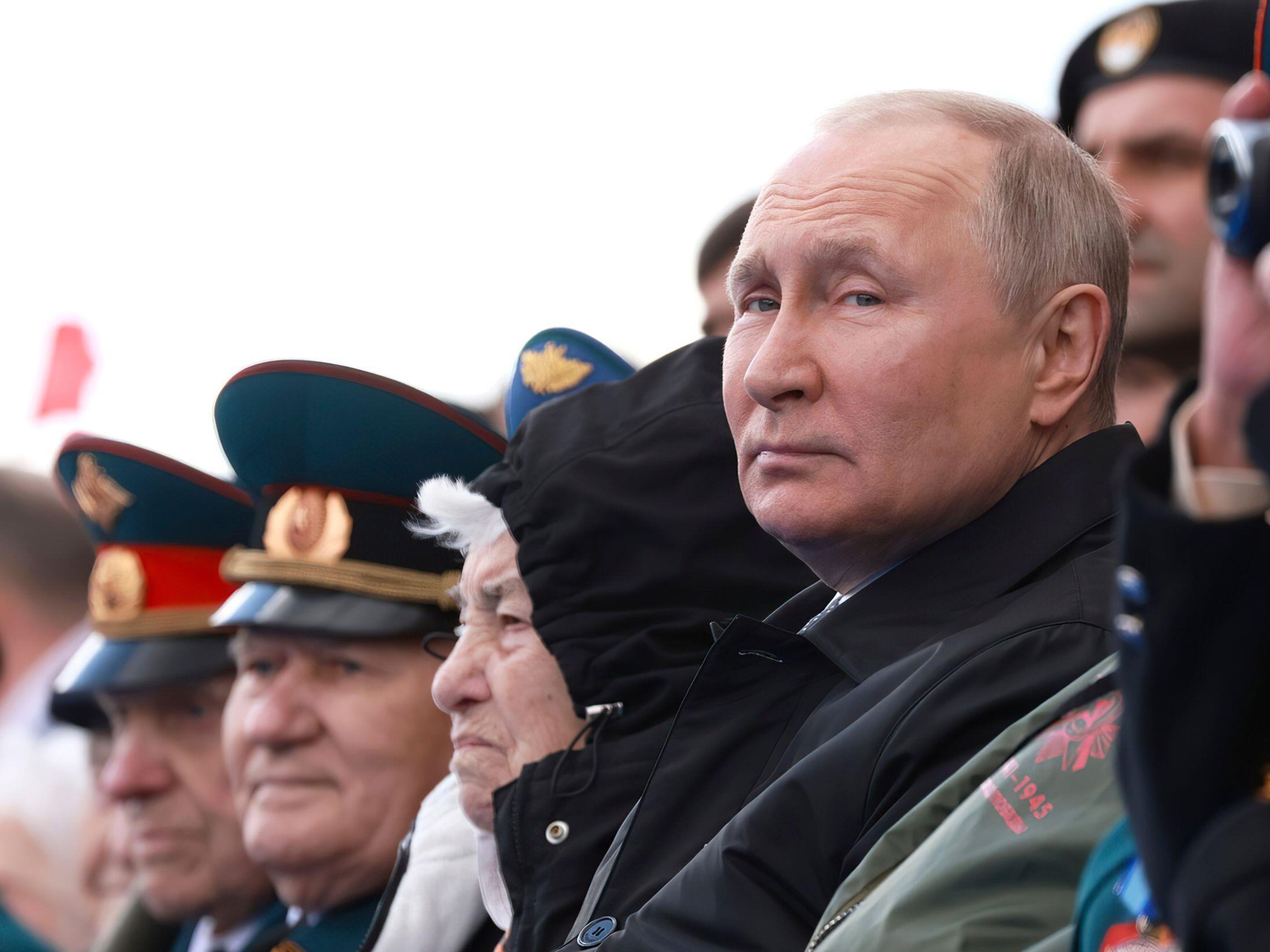 President Putin witnessing a military parade