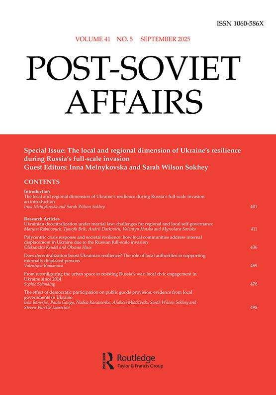 Post-Soviet Affairs cover.